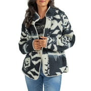 Wrangler® Women's Regular Fit Long Sleeve Sherpa Jacket