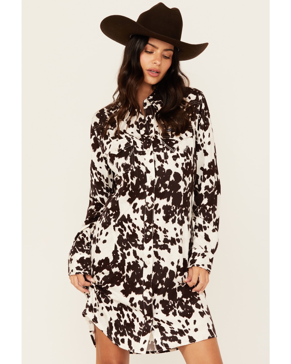 fashion nova cow print dress Dries Van Noten Cow Print Wrap Dress