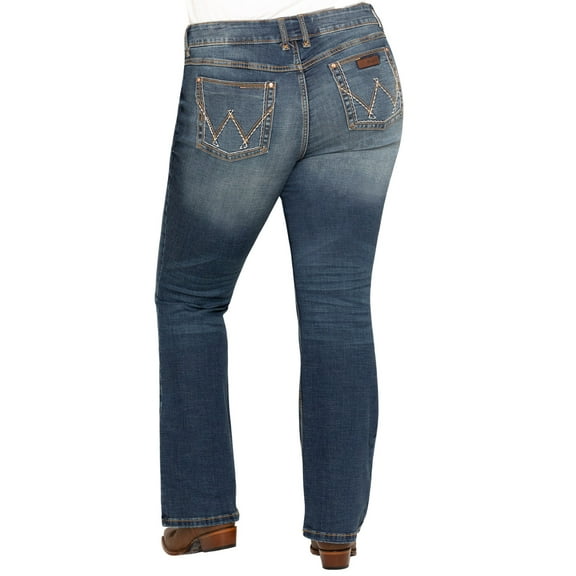 Wrangler Women's Retro Dark Mae Bootcut Jeans Plus Blue 24W x 30L
