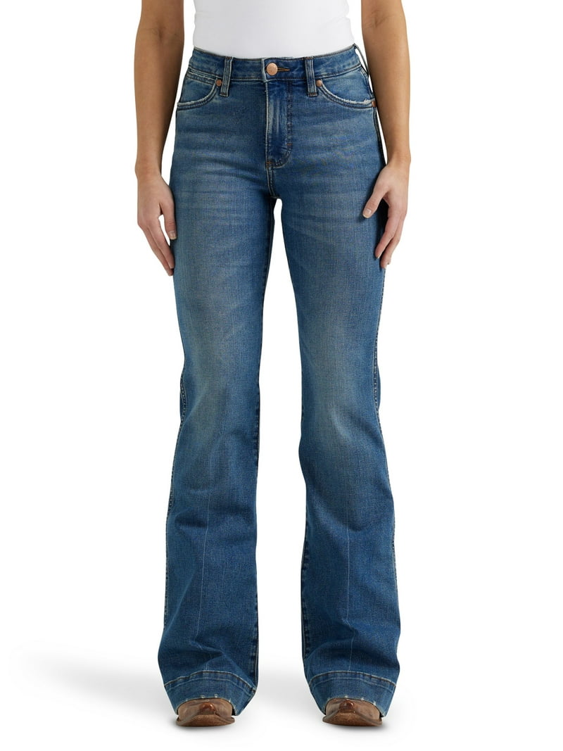 Wrangler® Women's Retro High Rise Trouser Jean - Walmart.com Wrangler® Women's Retro High Rise Trouser Jean - Walmart.com