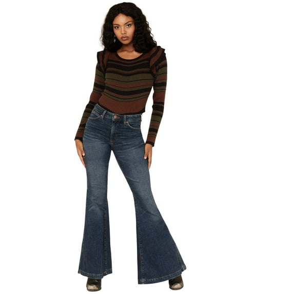 Wrangler Women's Retro Medium Wash High Rise Jana Flare Jeans - 112317723 35W x 36L