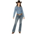 thumbnail image 1 of Wrangler Women's Retro Medium Wash High Rise Stretch Trouser Jeans - 112336738 25W x 34L, 1 of 3