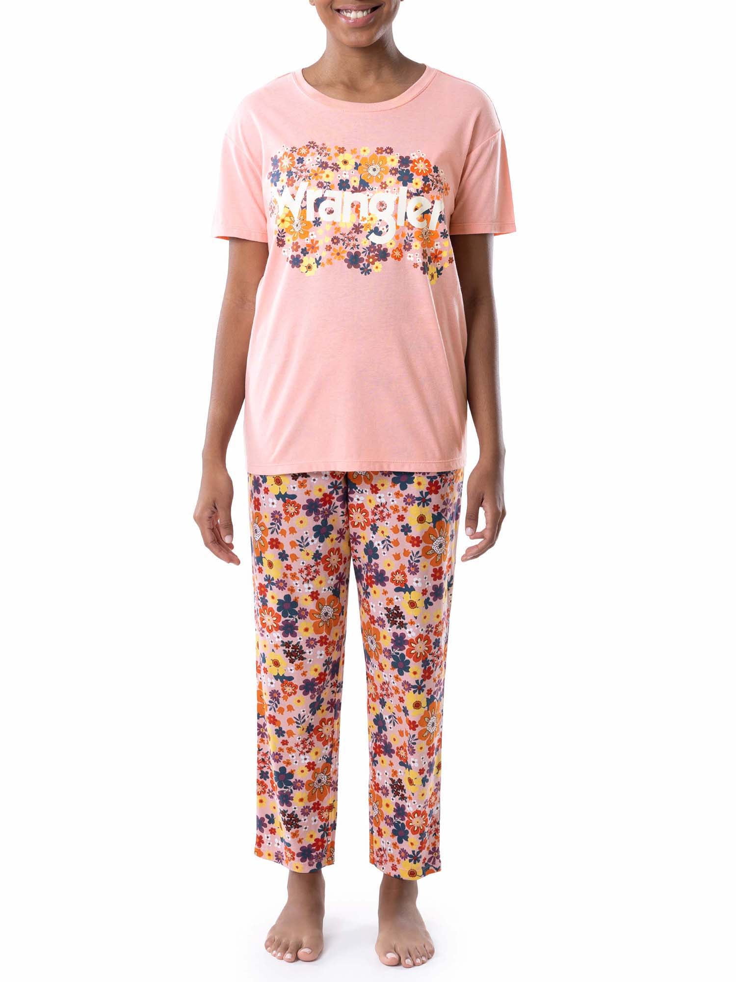 Wrangler Women's Short Sleeve Cotton Blend Pajama Set, Sizes S-4X