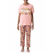 Wrangler Women's Short Sleeve Cotton Blend Pajama Set, Sizes S-4X