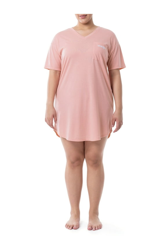 Women's Short Sleeve V-Neck Sleepshirt, S-4X