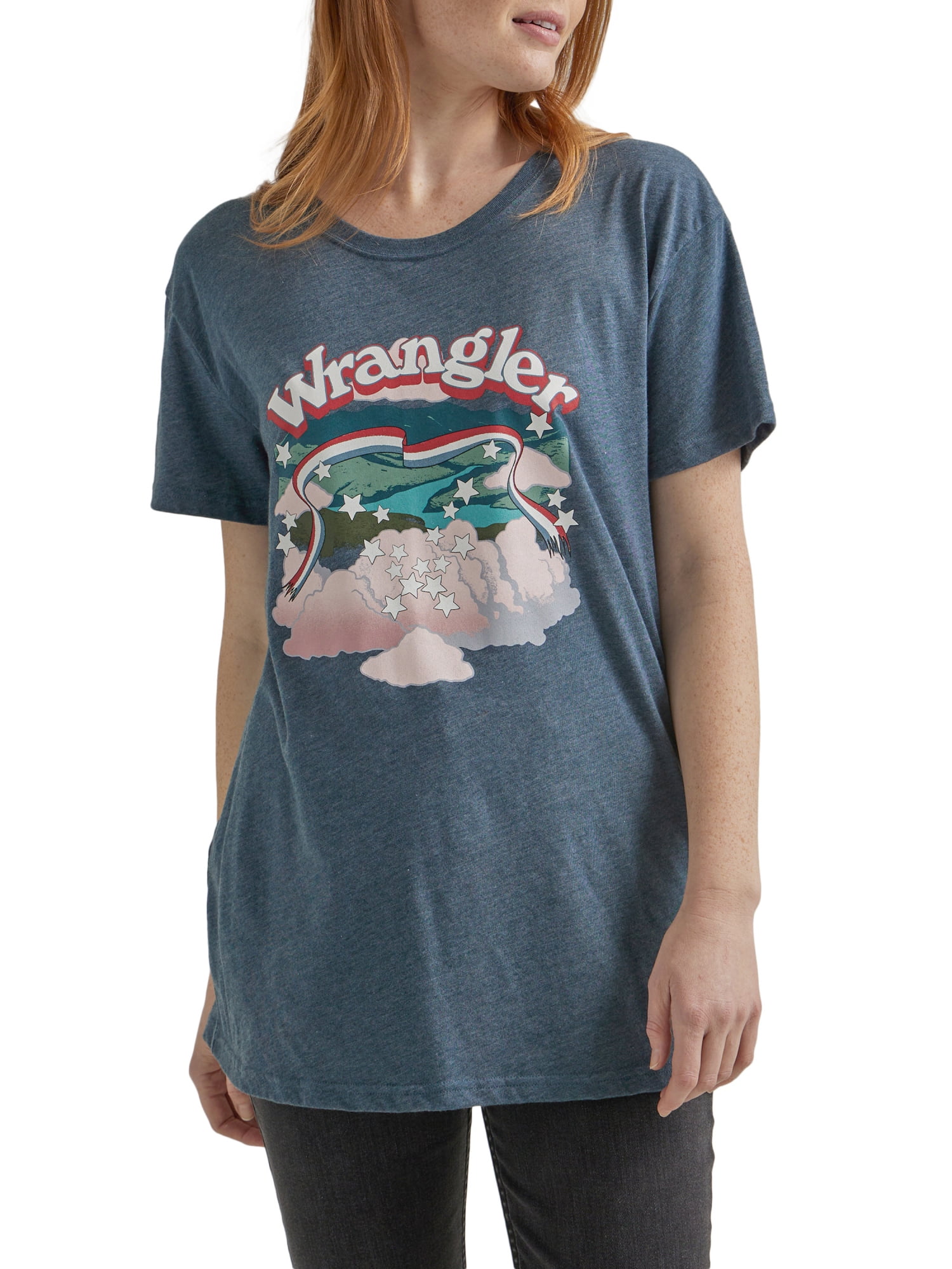 Wrangler® Women's Short Sleeve Western Boyfriend Fit Graphic Tee