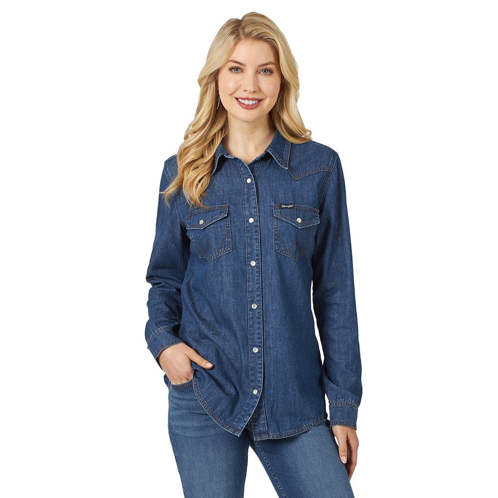 Wrangler® Women's Snap Denim Shirt