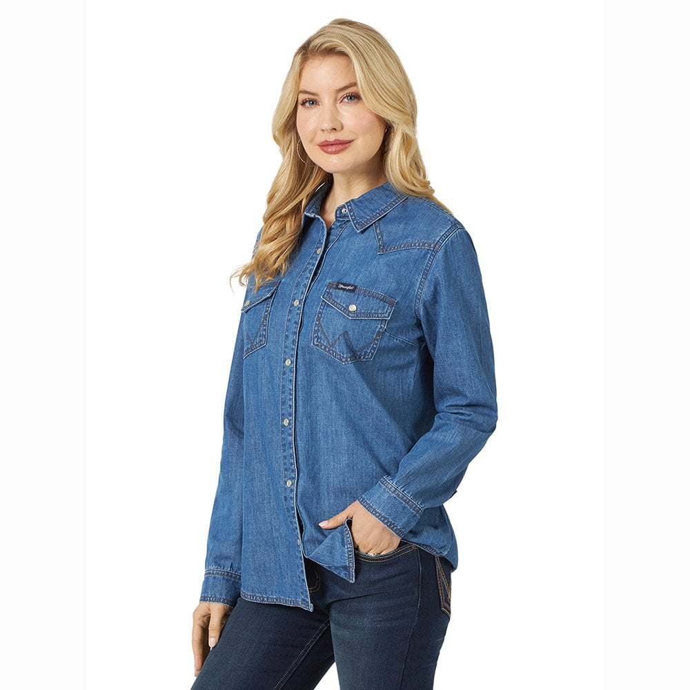 Wrangler® Women's Snap Denim Shirt