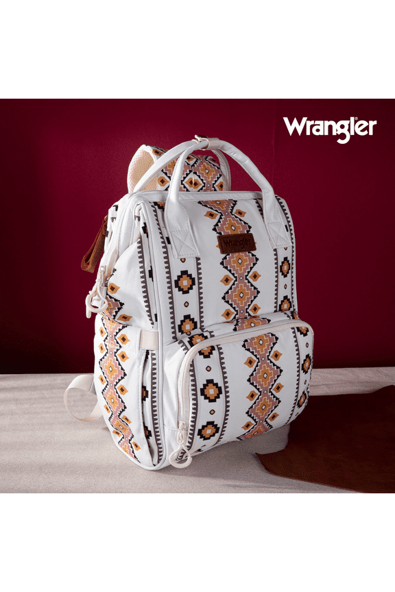 Women's Southwestern Print Canvas Backpack Tan One Size