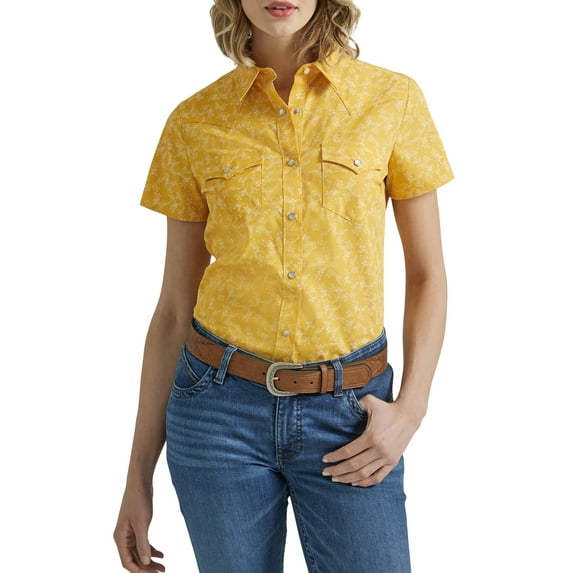 Wrangler® Women's Western Short Sleeve Snap Shirt