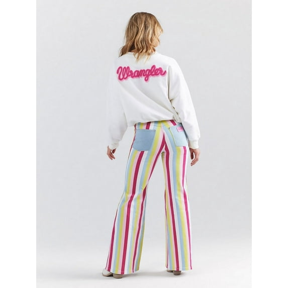 Wrangler Women's Wrangler&Reg; X Barbie&Trade; High Rise Striped Wanderer Stretch Multi 30W x 34L