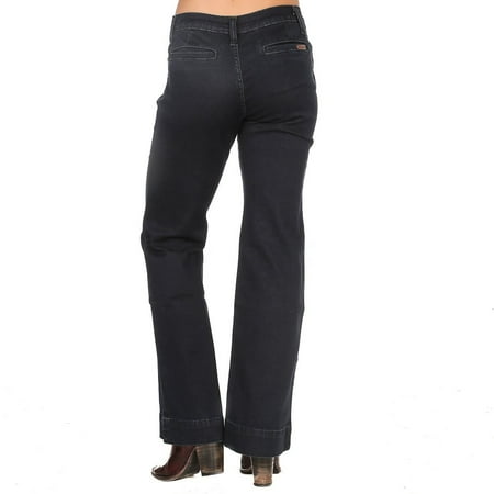Wrangler Womens 09MWWAB Mae Dark Wash Trouser Jean 3x36 Denim