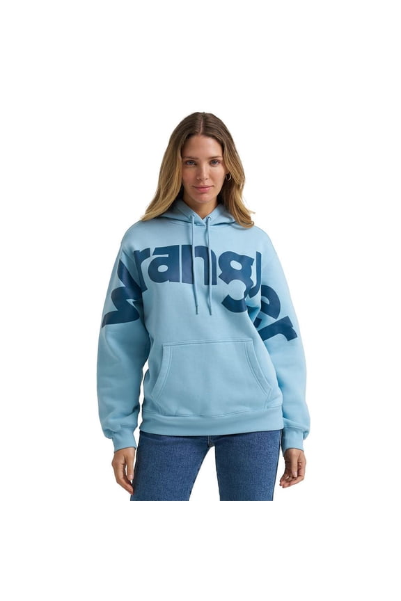 Womens Americana Logo Hoodie XXL Blue