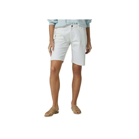 Wrangler Womens Denim Bermuda Shorts White 0
