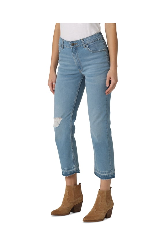 Womens Flared Ankle Jeans Light Wash 2