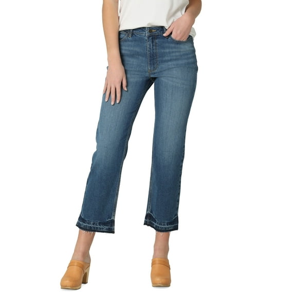 Wrangler Womens Flared Ankle Jeans Medium Wash 16