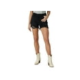 thumbnail image 1 of Wrangler Womens High Rise Frayed Shorts Midnight Black 12, 1 of 1