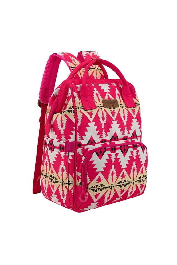 Womens Hot Pink Aztec Backpack