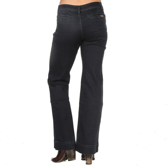 Wrangler Womens Mae Dark Wash Trouser Jean 13W x 32L Dark Blue