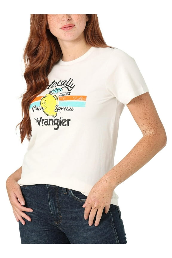 Womens Locally Grown Logo Graphic T-Shirt Gra Tofu XS