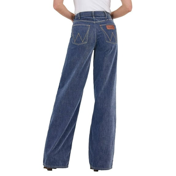 Wrangler Womens Reagan Wide Leg Jeans 32x34 Denim