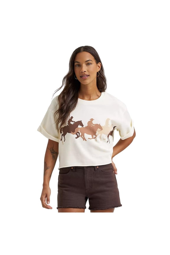 Womens Riders Crew Tee XXL Cream