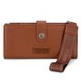 thumbnail image 1 of Wrangler Womens Wallet Small Rfid Blocking Wristlet Wallets Cute Bifold Ladies Wallet with Zipper Pocket, Brown, 1 of 7