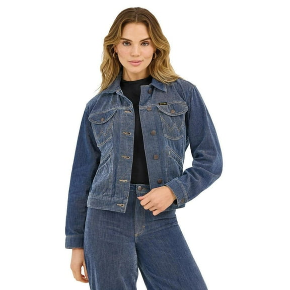 Wrangler Womens Washed Denim Western Jacket