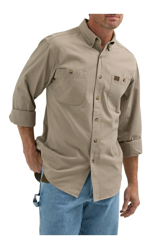 Workwear 3W501 Twill Work Shirt-Khaki-TAL-XLT