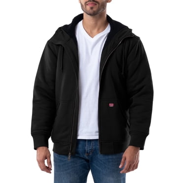 1826 Men's Sherpa Lined Full Zip Hooded Flannel Plaid Shirt Jacket