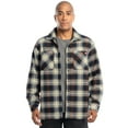 thumbnail image 1 of Wrangler Workwear Men's Button-up Bonded Flannel Texture Long Sleeve Overshirt, Size S-3XL, 1 of 12