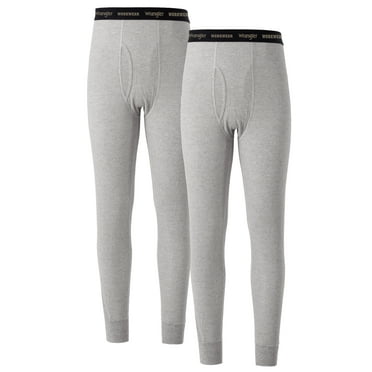 Wrangler Workwear Men's Cotton Waffle Thermal Pant 2-Pack Bundle