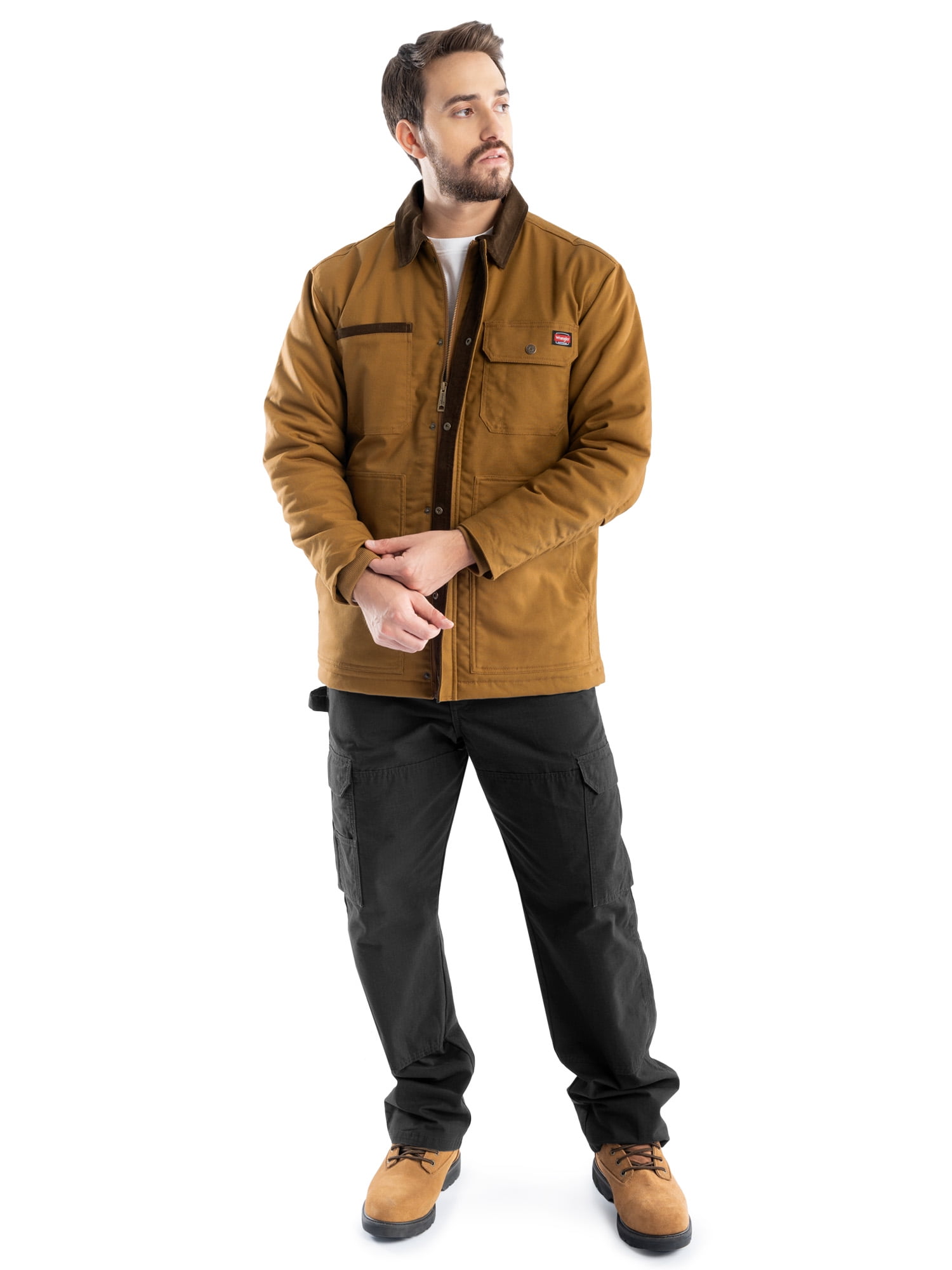 Wrangler Workwear Men's Duck Quilted Work Barn Coat - Walmart.com