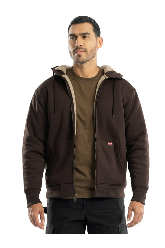 Workwear Men's Durable Quilted Zip-up Fleece Hooded Jacket, S-3XL (Men's and Big Men's)