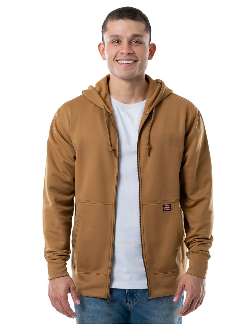 Wrangler Workwear Men's Full Zip Fleece Performance Hoodie, sizes
