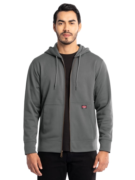 Workwear Men's Full Zip Performance Fleece Hooded Work Jacket, Size S-5XL