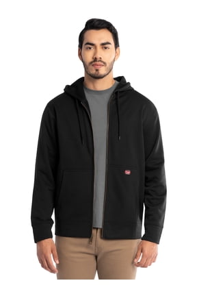 Workwear Men's Full Zip Performance Fleece Hooded Work Jacket, Size S-5XL