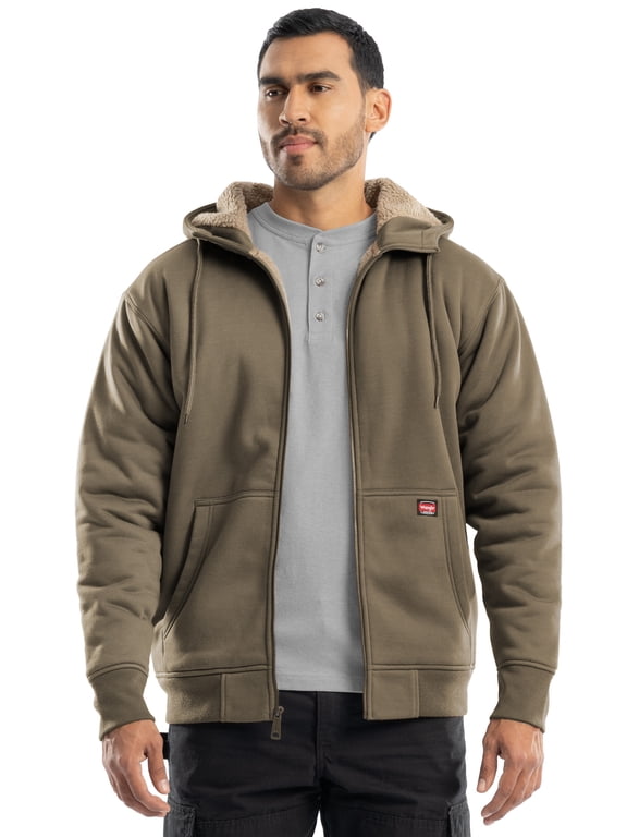Workwear Men's Full Zip Sherpa Lined Hooded Fleece Jacket, S-3XL (Men's and Big Men's)