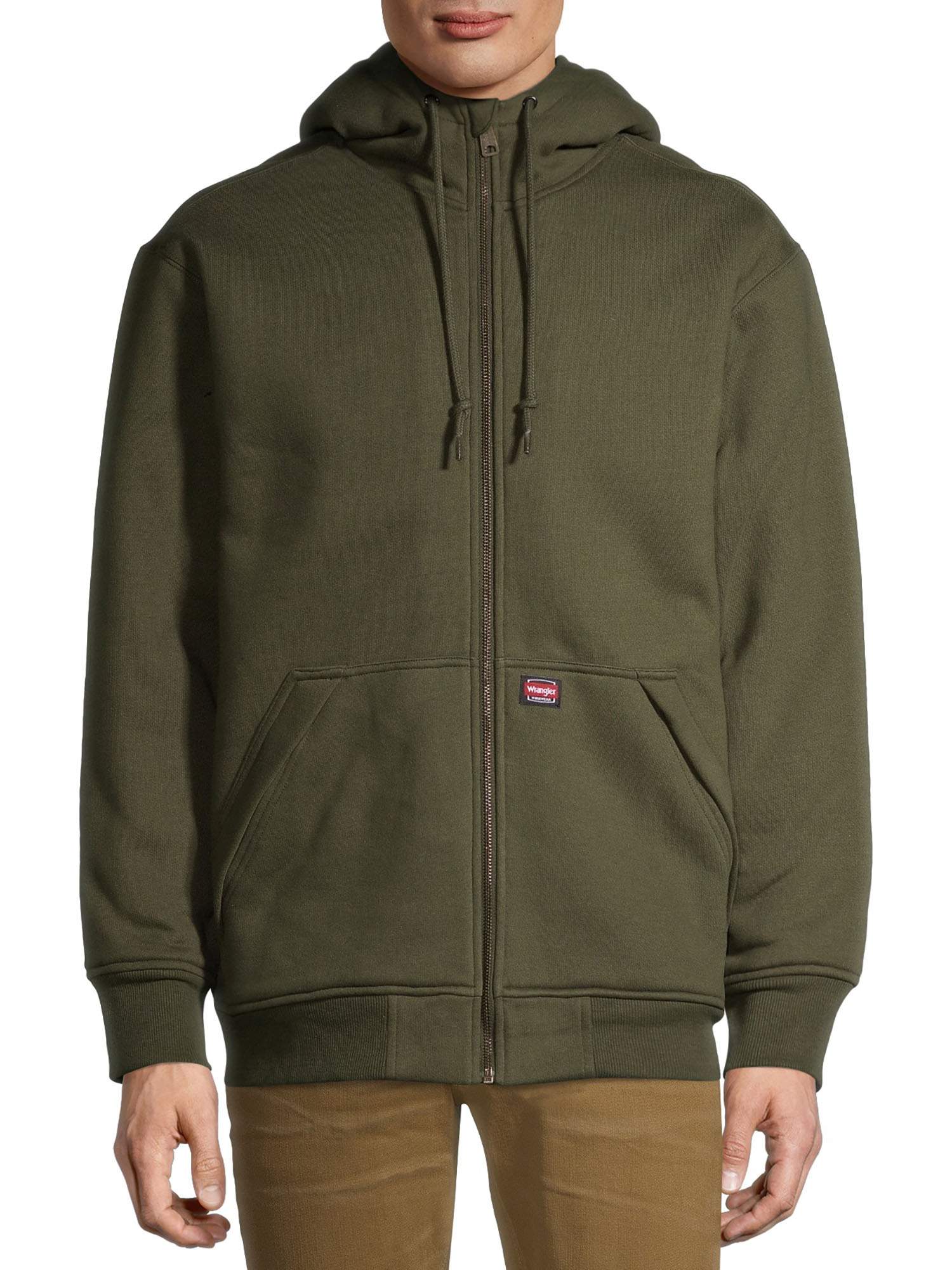 Wrangler Workwear Men's Guardian Heavy Weight Faux Sherpa and Quilt Lined Hoodie - image 1 of 6