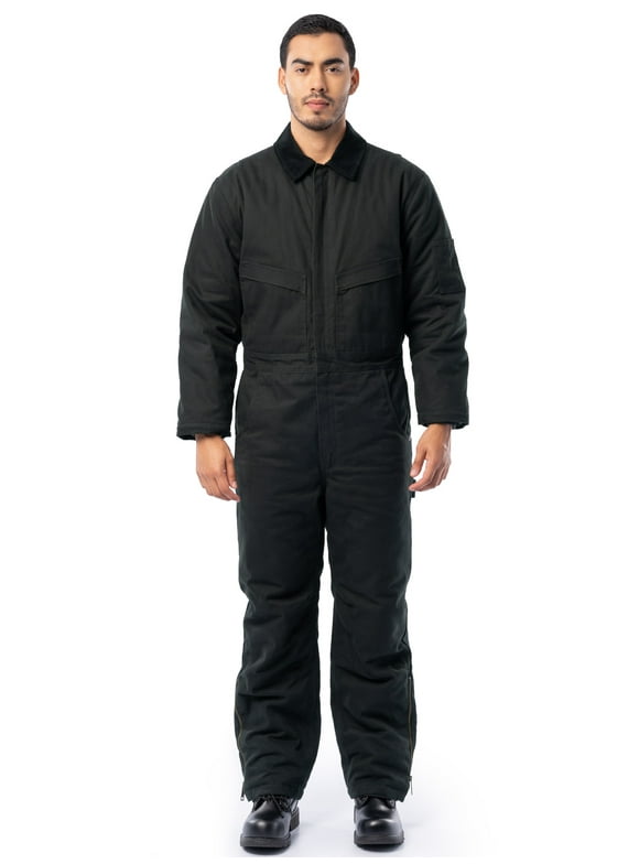 Workwear Men's Long Sleeve Insulated Flex Duck Rugged Work Coverall, Size S-3XL