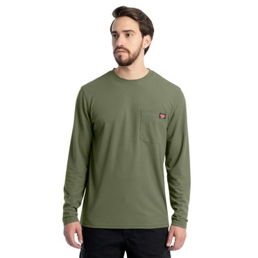 Wrangler Workwear Men's Long Sleeve Performance Work Pocket T-Shirt, Size S-5XL & LT-4XLT