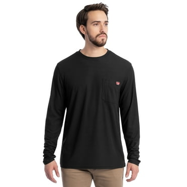Wrangler Workwear Men's Long Sleeve Performance Work Pocket T-Shirt, Size S-5XL & LT-4XLT