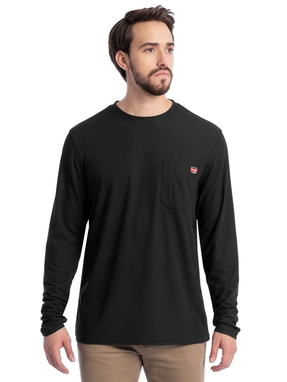 Workwear Men's Long Sleeve Performance Work Pocket T-Shirt, Size S-5XL & LT-4XLT