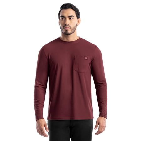 Wrangler Workwear Men's Long Sleeve Performance Work Pocket T-Shirt, Size S-5XL & LT-4XLT
