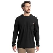 Wrangler Workwear Men's Long Sleeve Performance Work Pocket T-Shirt, Sizes S-5XL (Men's, Big & Tall Men's)
