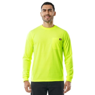 Wrangler Workwear Men's Long Sleeve Pocket Shirt, size small to 3XL (Men's and Big Men's)