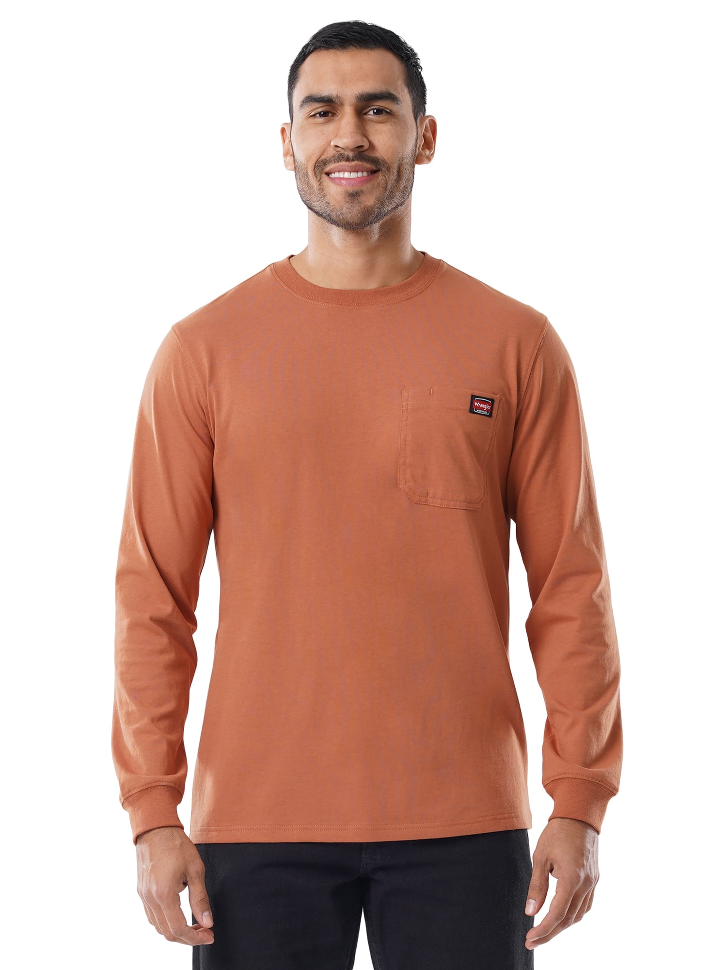 Wrangler Workwear Men's Long Sleeve Pocket Shirt, size small to 3XL ...