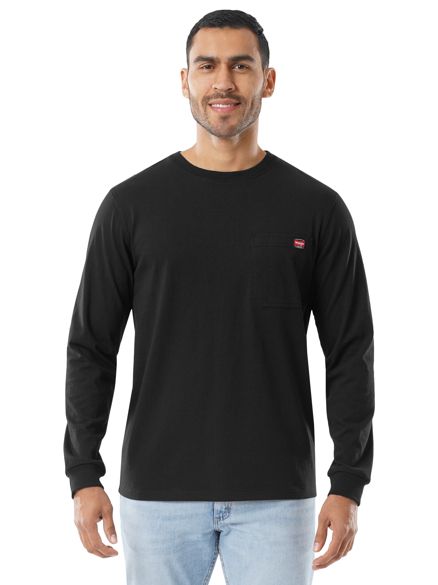 Hanes Men's and Big Men's Authentic Long Sleeve Tee, up to Size 3XL ...