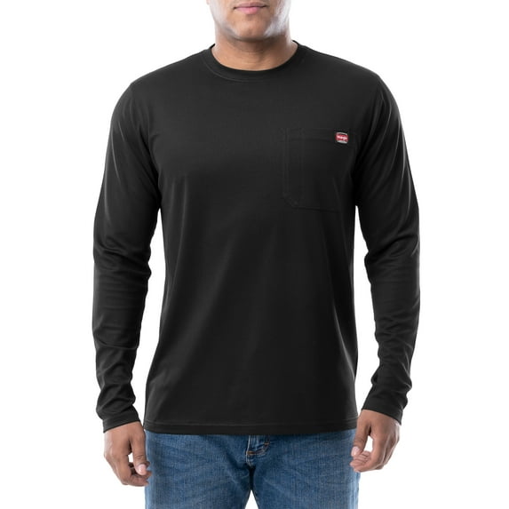 Wrangler Workwear Men's Long Sleeve Poly Performance Pocket T-Shirt