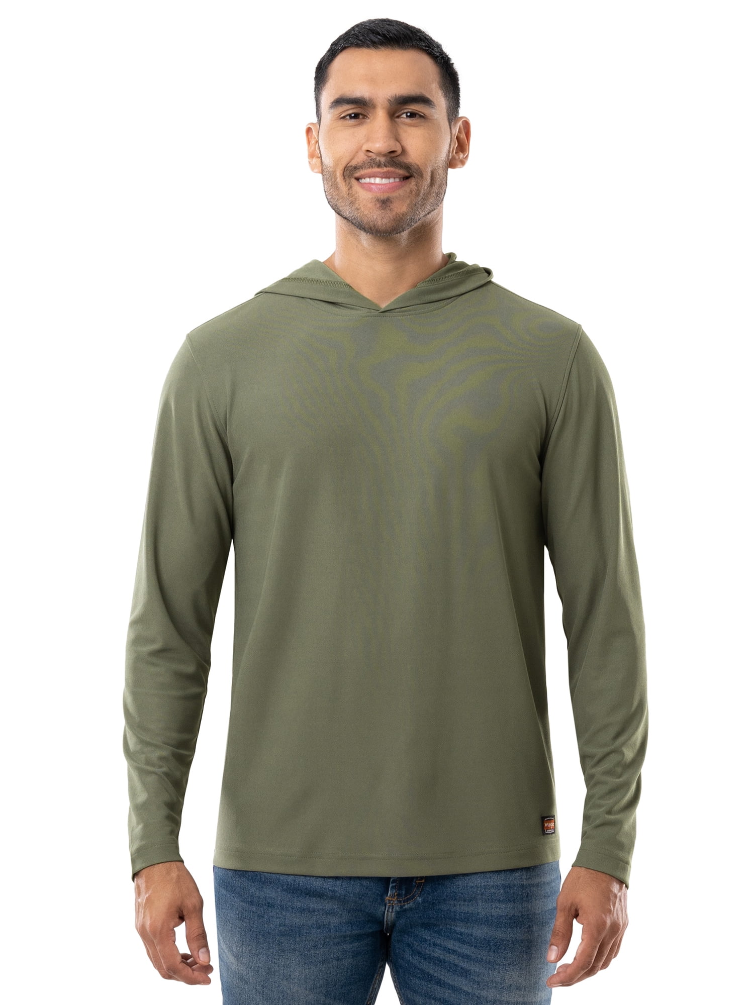 Wrangler Workwear Men's Long Sleeve Sun Protection Hoodie, Size S3XL